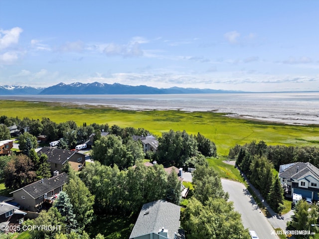 2231 Shore Dr, Anchorage, AK 99515 - aerial view of residential area featuring a water and mountain view