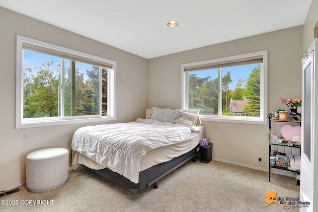 7521 Labrador Cir, Anchorage, AK 99502 - carpeted bedroom featuring baseboards and recessed lighting