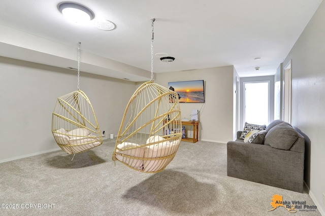 7521 Labrador Cir, Anchorage, AK 99502 - carpeted living room with baseboards