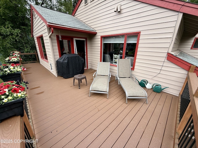 11741 Mary Ave, Anchorage, AK 99515 - wooden terrace with area for grilling