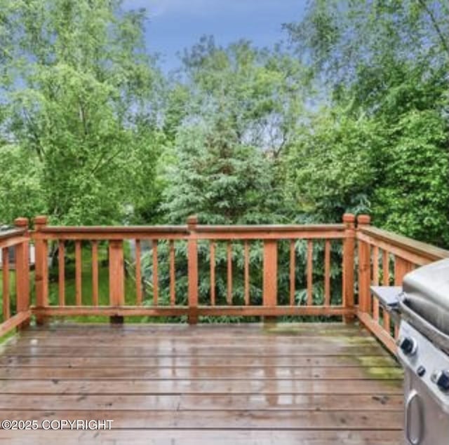 9755 Newhaven Loop, Anchorage, AK 99507 - wooden terrace featuring grilling area