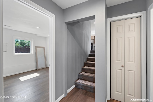 8410 E 20th Ave, Anchorage, AK 99504 - stairs with wood finished floors and baseboards