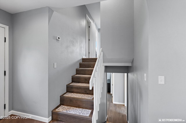 8410 E 20th Ave, Anchorage, AK 99504 - stairs with wood finished floors and baseboards