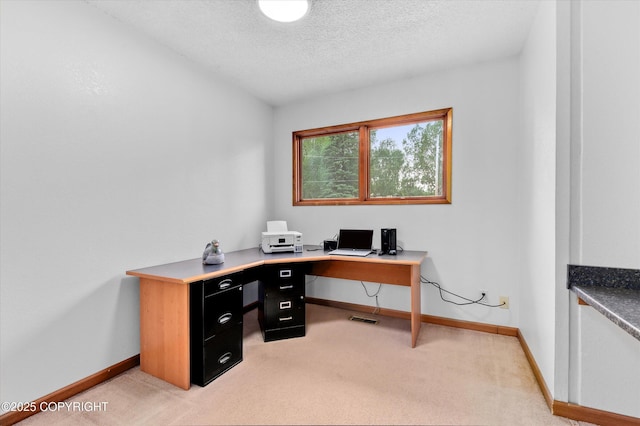 12145 Rainbow Ave, Anchorage, AK 99516 - office area featuring light carpet and a textured ceiling