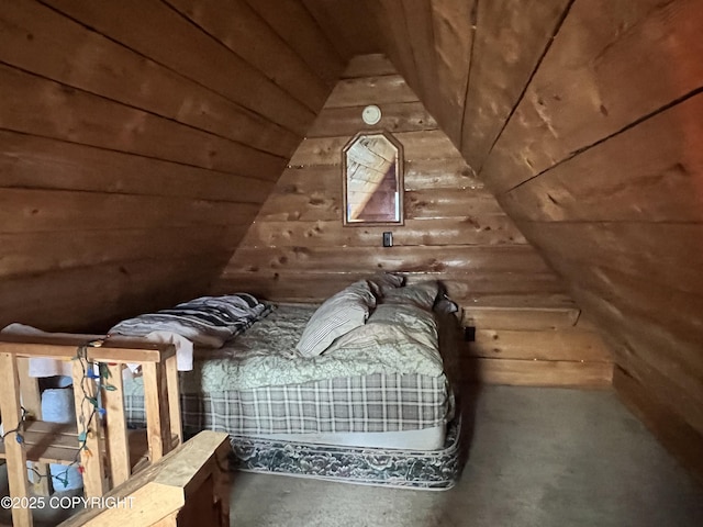32425 Sterling Hwy, Anchor Point, AK 99556 - bedroom featuring concrete flooring and wooden ceiling
