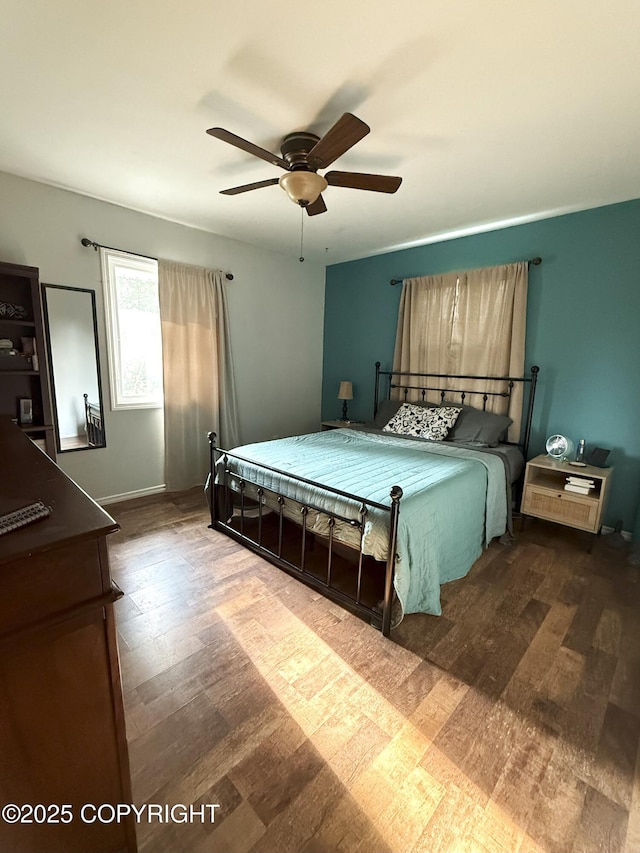 54110 Field Dr, Nikiski/North Kenai, AK 99611 - bedroom with wood finished floors and a ceiling fan