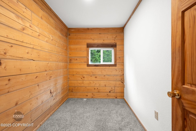 1291 N Rainbow Park Dr, Wasilla, AK 99623 - carpeted spare room featuring wooden walls