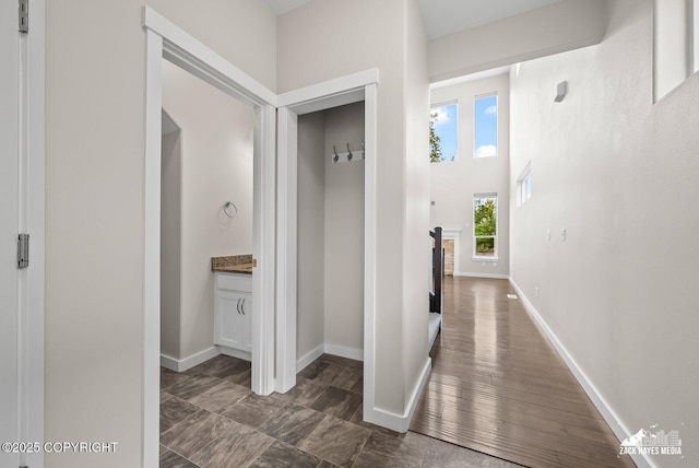 8126 Grayhawk Cir, Anchorage, AK 99507 - hallway featuring baseboards