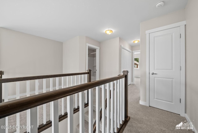 8126 Grayhawk Cir, Anchorage, AK 99507 - corridor featuring carpet flooring and an upstairs landing