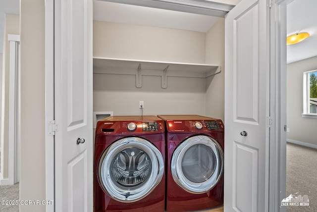 8126 Grayhawk Cir, Anchorage, AK 99507 - laundry area with washer and dryer and carpet