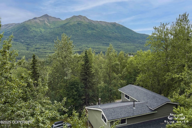 22432 Glacier View Dr, Eagle River, AK 99577 - view of mountain background featuring a forest