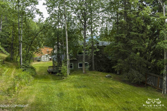 22432 Glacier View Dr, Eagle River, AK 99577 - view of yard with a storage unit