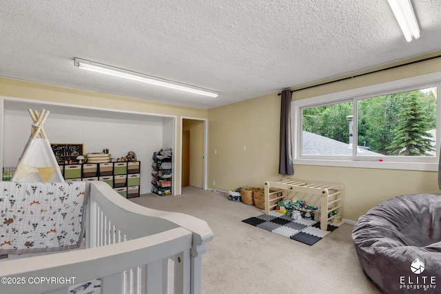 22432 Glacier View Dr, Eagle River, AK 99577 - bedroom with carpet flooring and a textured ceiling