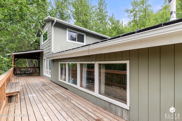 22432 Glacier View Dr, Eagle River, AK 99577 - view of wooden terrace
