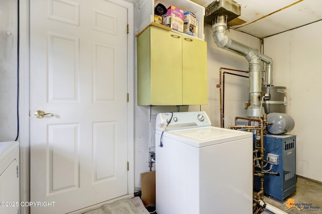 4905 Roger Dr, Anchorage, AK 99507 - laundry room with a heating unit and strapped water heater
