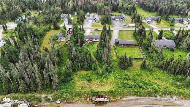 34443 Matanuska St, Soldotna, AK 99669 - aerial view of residential area with a heavily wooded area