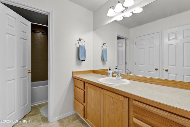5586 Sapphire Loop # 55B, Anchorage, AK 99504 - bathroom with vanity and  shower combination