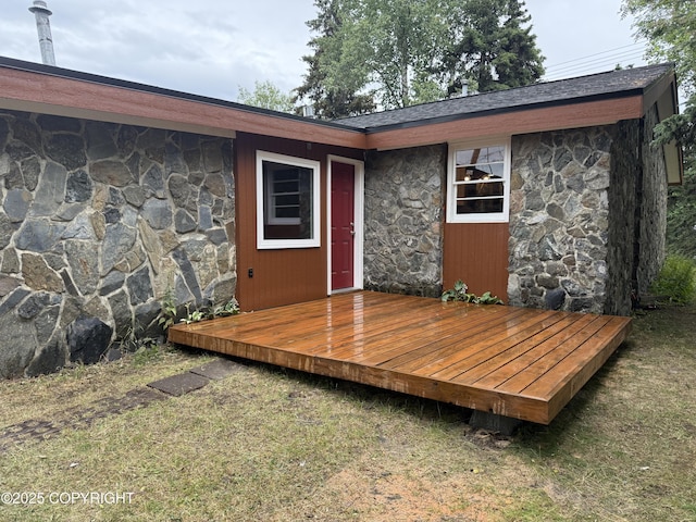 290 Park St, Anchorage, AK 99508 - view of wooden deck