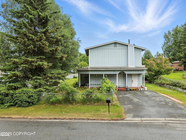 9801 Whitefish Cir, Anchorage, AK 99515 - view of front of property featuring a porch and driveway