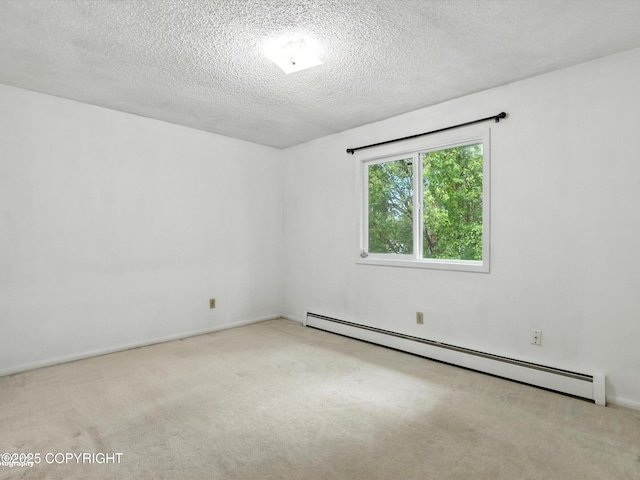 9801 Whitefish Cir, Anchorage, AK 99515 - carpeted empty room with baseboard heating and a textured ceiling