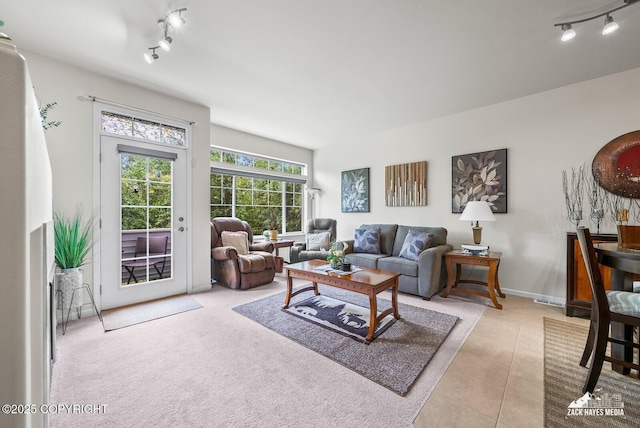 7655 Stepping Stone Ln Unit Q2, Anchorage, AK 99504 - tiled living area with rail lighting