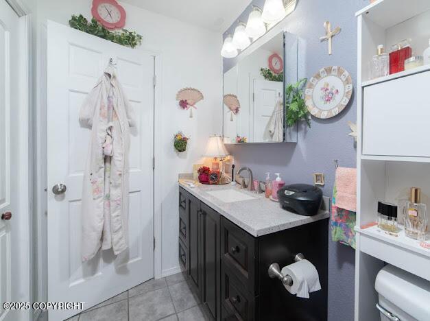 282 Marydale Ct, Soldotna, AK 99669 - bathroom with vanity and tile patterned flooring