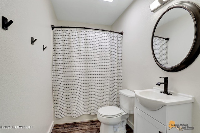 14795 E Hearthstone Dr, Palmer, AK 99645 - bathroom with vanity and wood finished floors