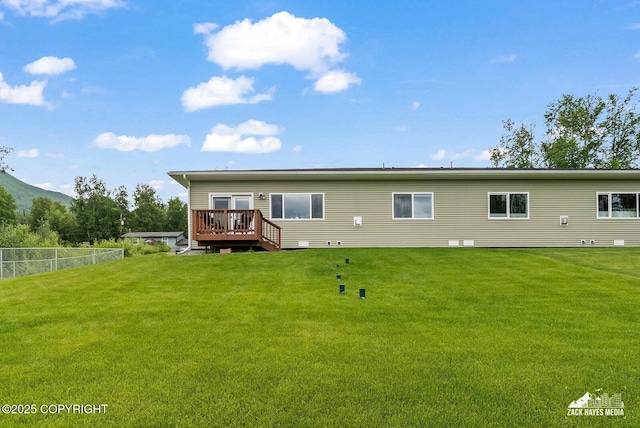 23011 Sherman St # 24, Chugiak, AK 99567 - rear view of house with a deck with mountain view