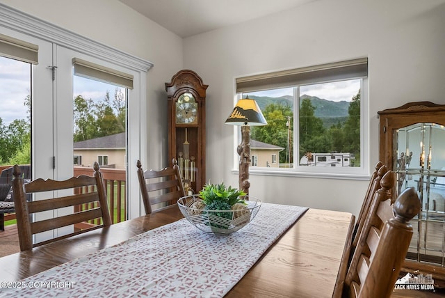 23011 Sherman St # 24, Chugiak, AK 99567 - dining area featuring a mountain view