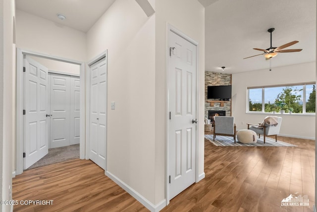 23011 Sherman St # 24, Chugiak, AK 99567 - hallway featuring light wood-style floors