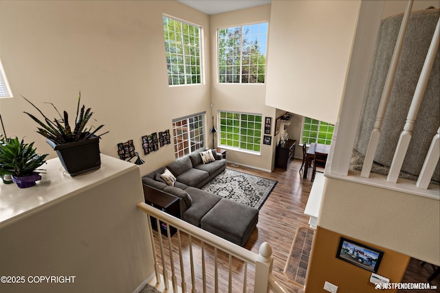 2431 Harbor Landing Cir, Anchorage, AK 99515 - living area with wood finished floors