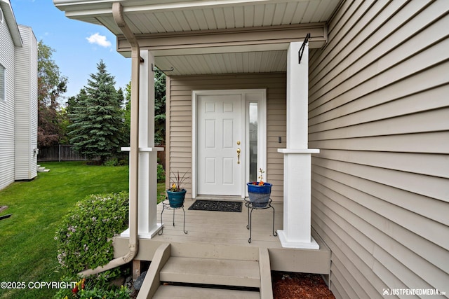 2431 Harbor Landing Cir, Anchorage, AK 99515 - entrance to property featuring a porch and a lawn