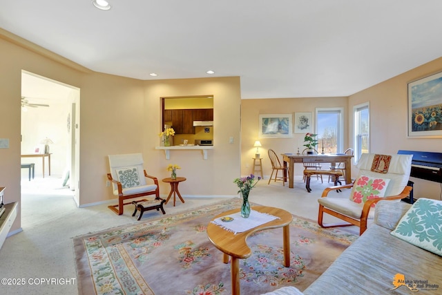 1854 Buccaneer Pl, Anchorage, AK 99501 - living room with carpet flooring and recessed lighting