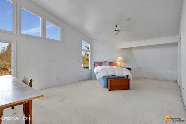 1854 Buccaneer Pl, Anchorage, AK 99501 - carpeted bedroom featuring ceiling fan