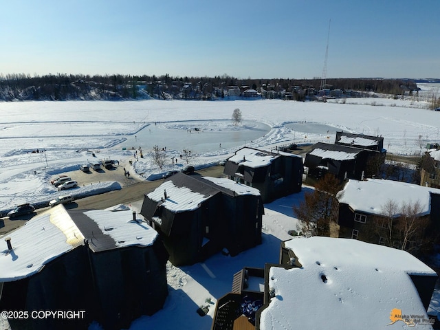 1854 Buccaneer Pl, Anchorage, AK 99501 - view of snowy aerial view