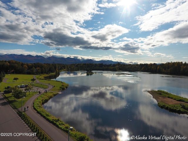 1854 Buccaneer Pl, Anchorage, AK 99501 - water view with a mountainous background