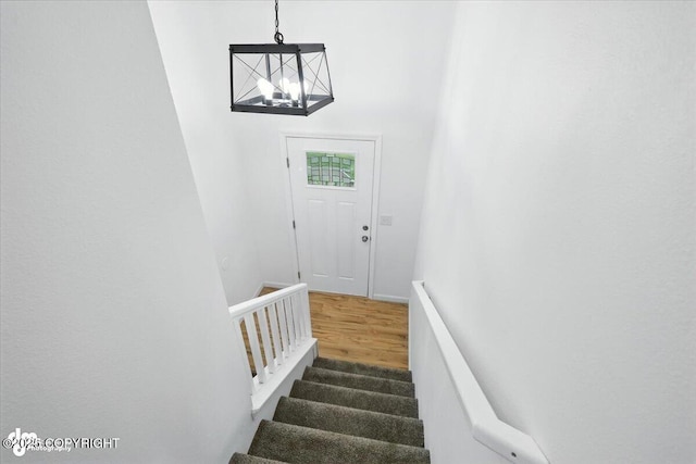 1250 W Josselin Ln, Palmer, AK 99645 - staircase with wood finished floors and baseboards