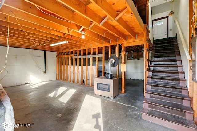 43725 Ross Dr, Soldotna, AK 99669 - unfinished basement with stairway