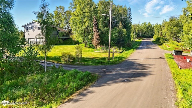 43725 Ross Dr, Soldotna, AK 99669 - view of dirt / gravel road with street lights