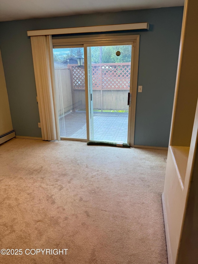 2090 Dimond Dr, Anchorage, AK 99507 - carpeted spare room featuring baseboard heating and baseboards