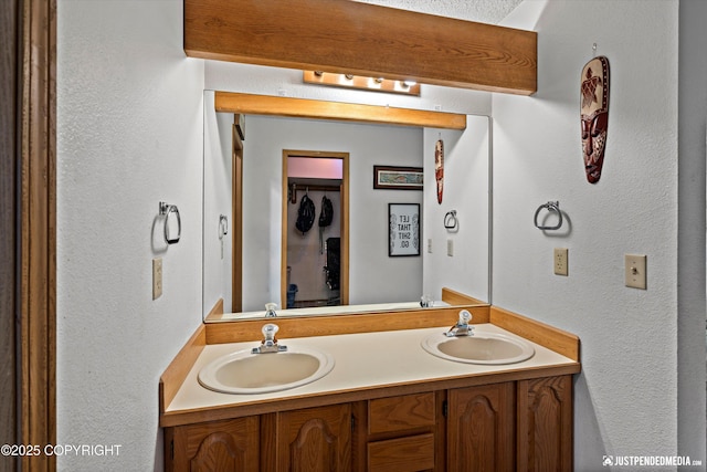260 N Gloria St, Palmer, AK 99645 - full bath featuring double vanity and a textured wall