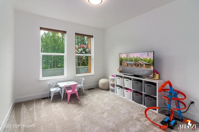 365 W Crestwood Ave, Wasilla, AK 99654 - rec room with baseboards and carpet floors