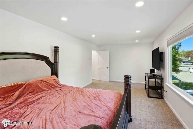 2350 Canary Ct, Anchorage, AK 99515 - bedroom with recessed lighting and light colored carpet