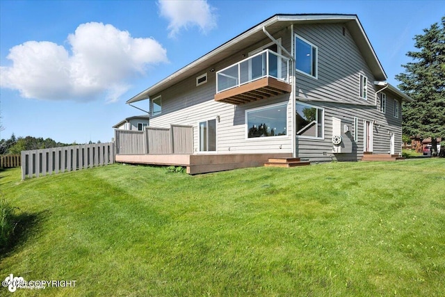 2350 Canary Ct, Anchorage, AK 99515 - rear view of house featuring a wooden deck