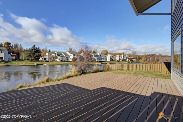 2350 Canary Ct, Anchorage, AK 99515 - deck with a residential view and a water view