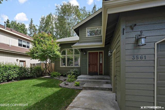 3561 Eastwind Dr, Anchorage, AK 99516 - doorway to property with a lawn