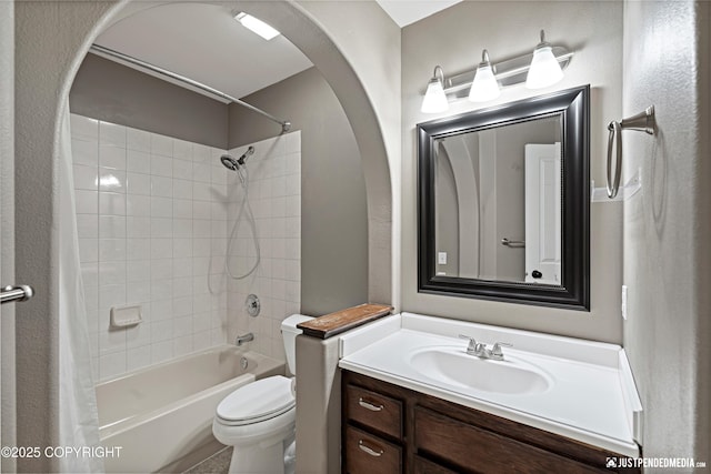 3561 Eastwind Dr, Anchorage, AK 99516 - bathroom with shower / bathtub combination with curtain and vanity