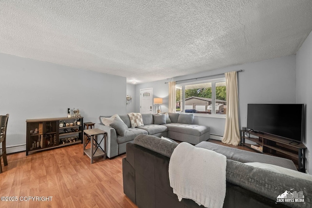 7200 Kiska Cir, Anchorage, AK 99504 - living room with light wood-style flooring and a textured ceiling