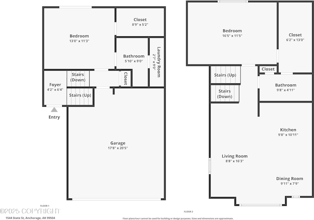 1544 State St, Anchorage, AK 99504 - view of home floor plan