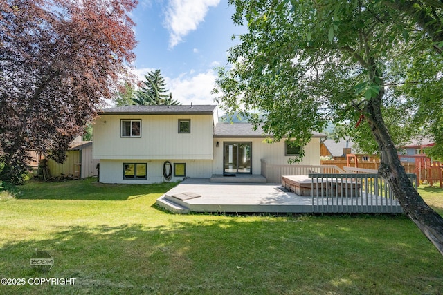 9645 Nulato Cir, Eagle River, AK 99577 - rear view of property with a deck